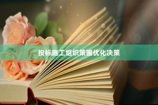 投标施工组织策画优化决策