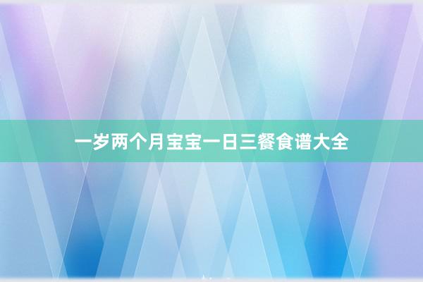 一岁两个月宝宝一日三餐食谱大全